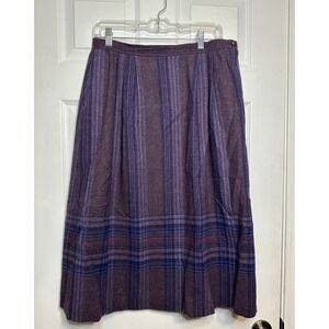 Vintage Pendleton Purple Striped Pencil Skirt Size 14